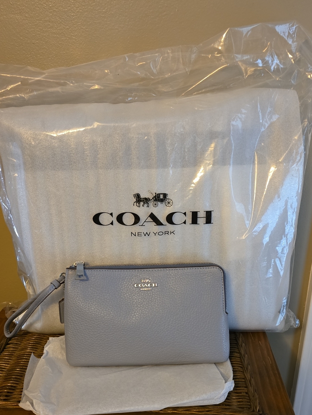 Coach Derby Tote And Large Double Wristlet Set, NWT